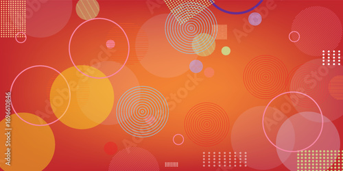 Gradient abstract composition with bright color. Modern graphic elements. Template for background, banner, poster, flyer or presentation. Vector graphic.