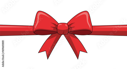 Vibrant scarlet bow detail: A classic embellishment for festive gifting moments and celebrations expressing generosity and heartfelt sentiments in
