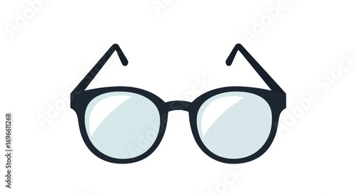 Simple and Stylish Eyeglasses Illustration for Vision Correction and Fashion Accessory use in optical concepts