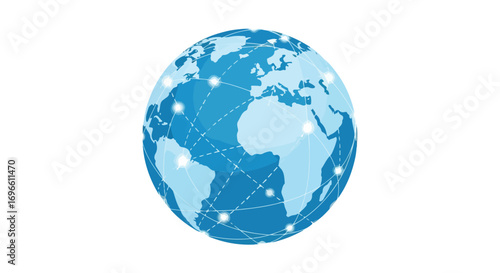 Global Connectivity: A visual representation of worldwide digital communication and interconnected networks across the globe