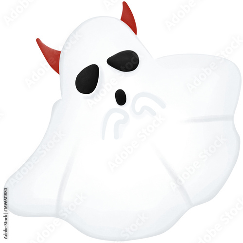 funny costume ghost in halloween