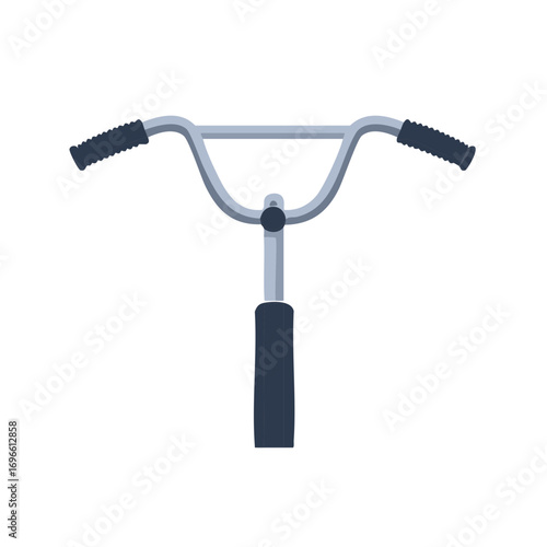 Modern flat design vector illustration of bicycle handlebars and grips for bikes cycling and sports