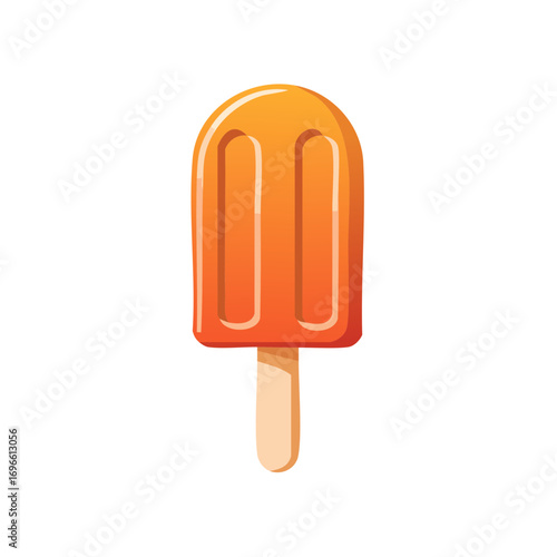 Refreshing orange popsicle for summer heat treat enjoyment