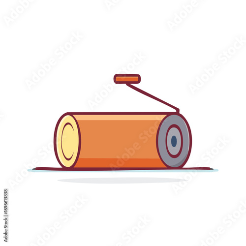 Cartoon treadmill illustration. Treadmill machine graphic vector image. Sports equipment for running exercises