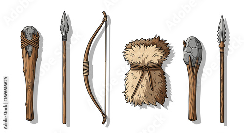 Stone Age Implements: Tools and Weapons from Prehistoric Times