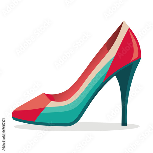 Stylish flat vector design of fashionable high heels