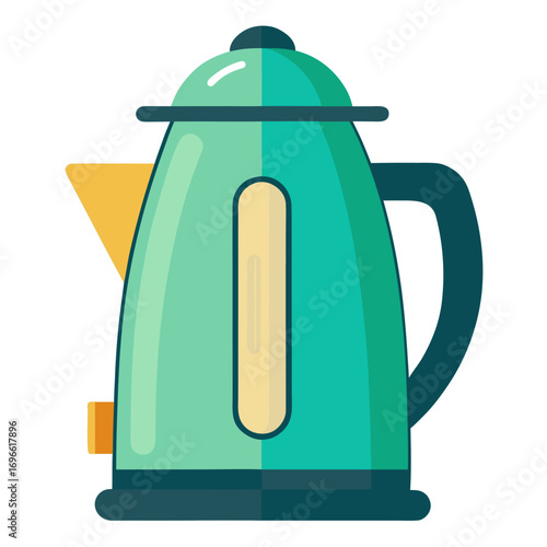 Modern flat style electric kettle vector illustration