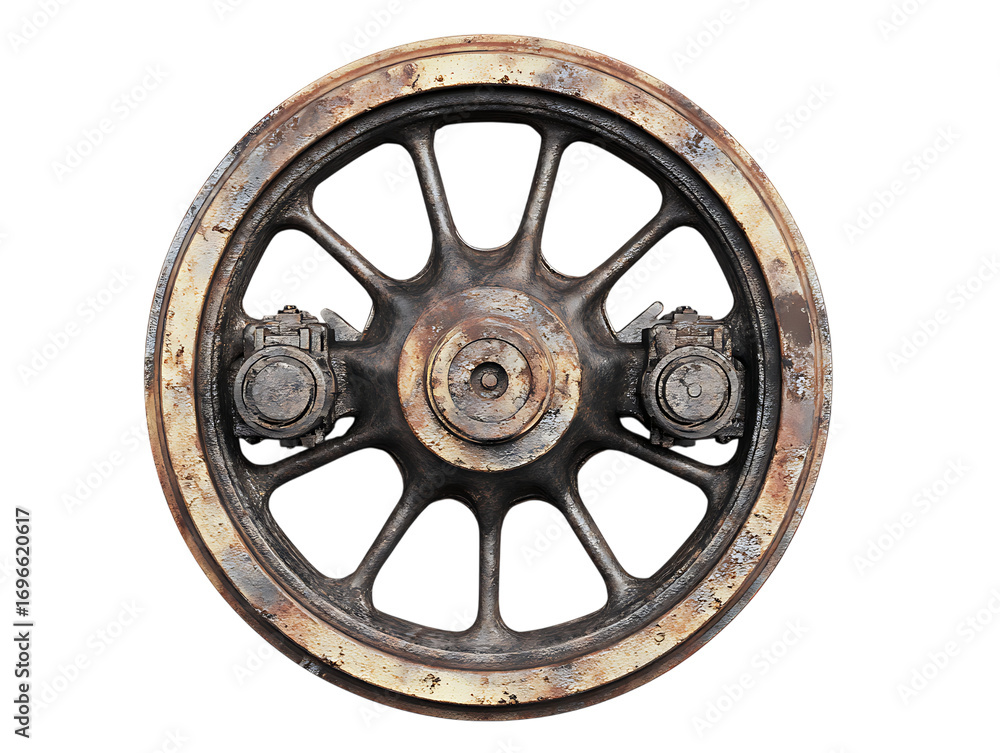Fototapeta premium Train Wheel Heavy Duty Locomotive Component