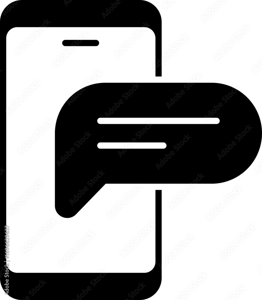 Fototapeta premium Chat Icon Variant 2 Vector Illustration