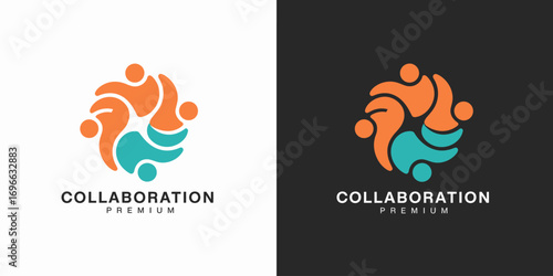 Abstract People Logo for Collaboration and Teamwork