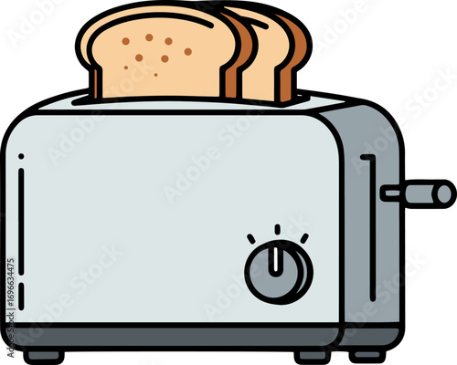 Illustration of a toaster machine