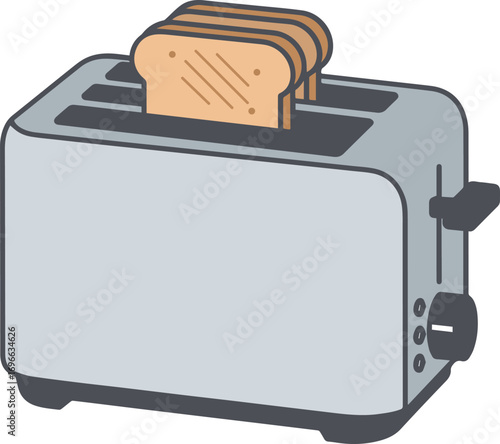 Illustration of a toaster machine