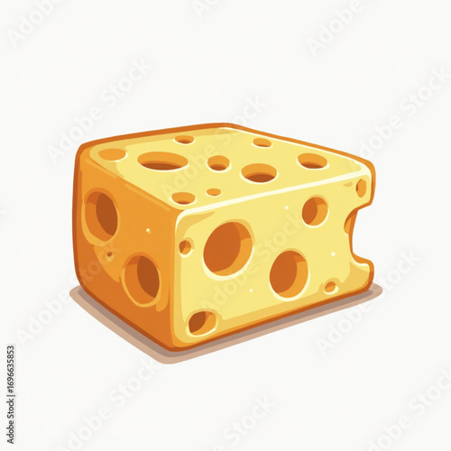 Cheese on a white
