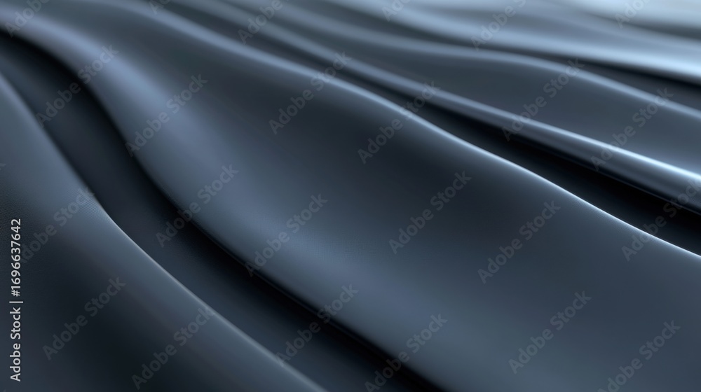 Obraz premium Soft, flowing black fabric draped elegantly across a surface