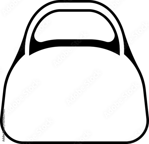 Black handbag icon purse and bag vector in line style, minimalist fashion accessory modern silhouette symbols pack, elegant women bags synonym design