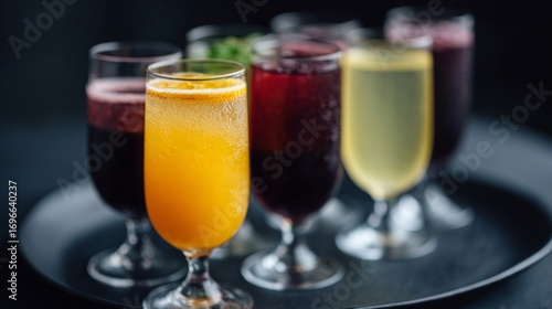 Sparkling symphony of vibrant juices, citrus crescendo, libation celebration, savoring solstice soiree, effervescent toast to Festivus festivities