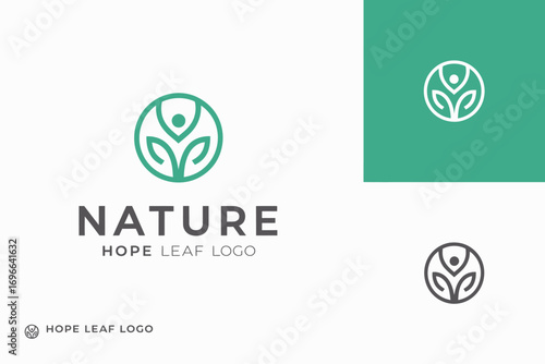 Hope Leaf Logo: Nature, Growth, and Human Connection