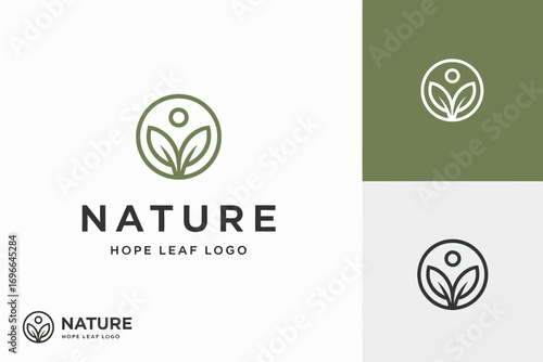 Nature Hope Leaf Logo Design