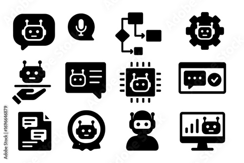 Business, finance filled icon set. professional, banking, money, economy graphics