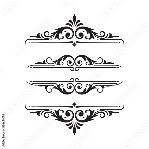 Ornate Decorative Flourishes and Borders