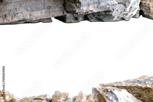 Rock Formations Chapada Diamantina Canyon, geology, natural cliff cutout outdoors on a transparent background, ideal for photobashing, matte painting, concept art