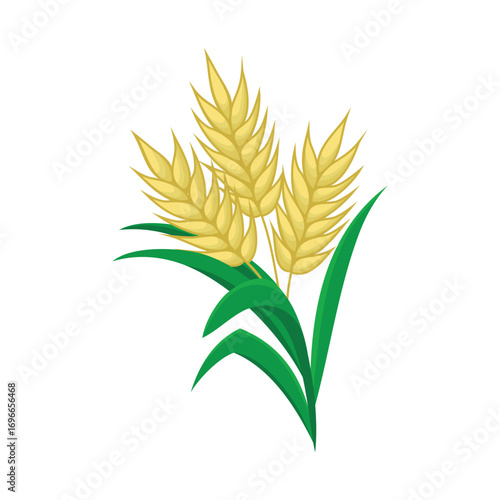 paddy cartoon design. farm plant symbol.