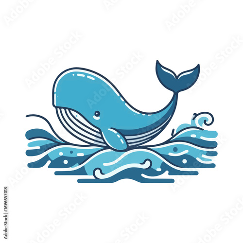 
blue whale illustration design