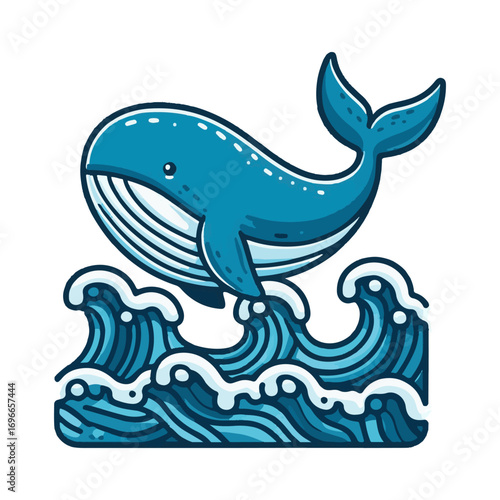 
blue whale illustration design