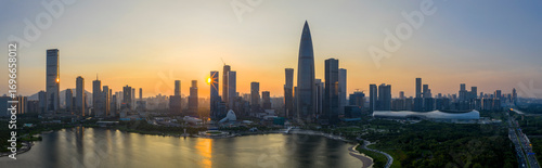 Shenzhen skyline at Sunset