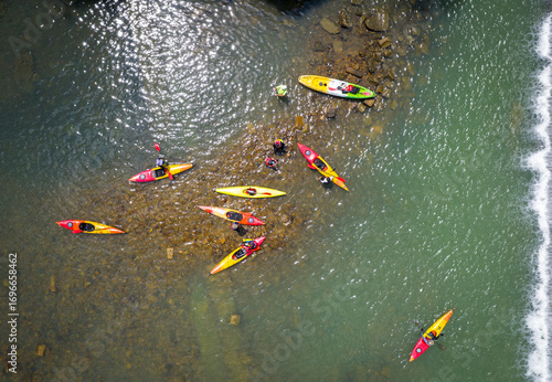 Canoeing on the river