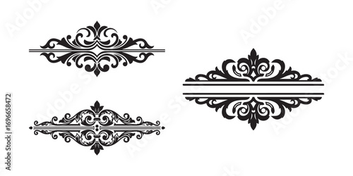 Ornate Decorative Flourishes and Borders