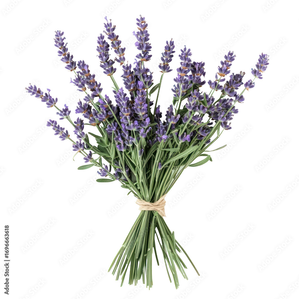 Fototapeta premium A bouquet of lavender flowers tied with twine.