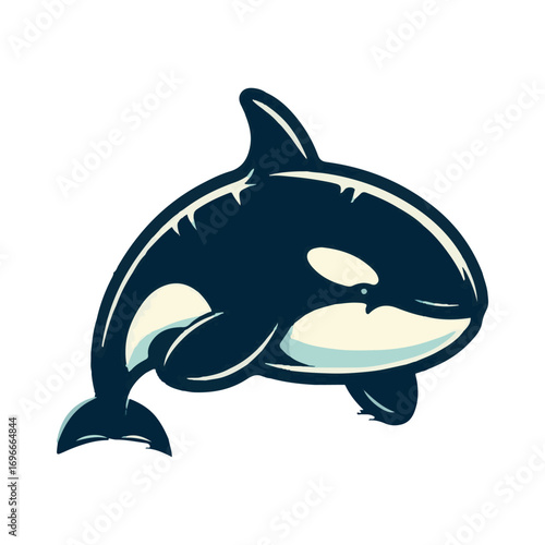 orca whale illustration design