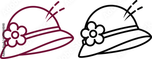 Charming vintage hats adorned with flowers, perfect for elegant style.