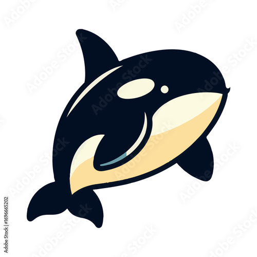 orca whale illustration design