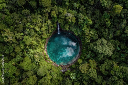 Enchanting Cenote Ik Kil - A Hidden Oasis in Yucatans Lush Jungle.