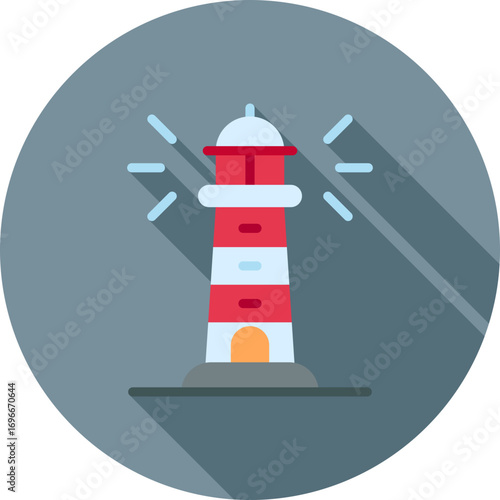 Lighthouse icon vector image. Suitable for mobile apps, web apps and print media.