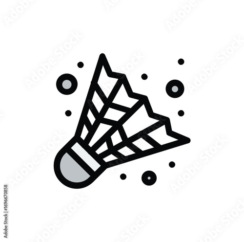 vector illustration of a shuttlecock