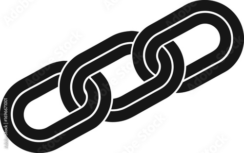  a single link of chainmail silhouette vector