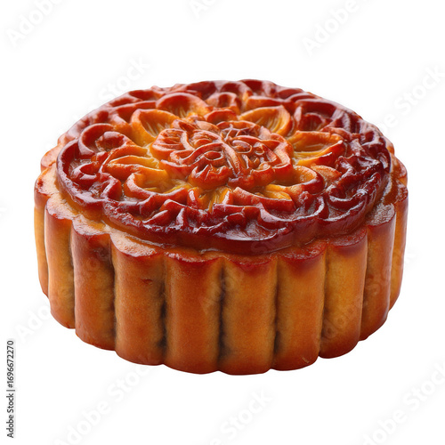 Chinese Pastry or Moon cake, isolated [Transparent Background PNG].
