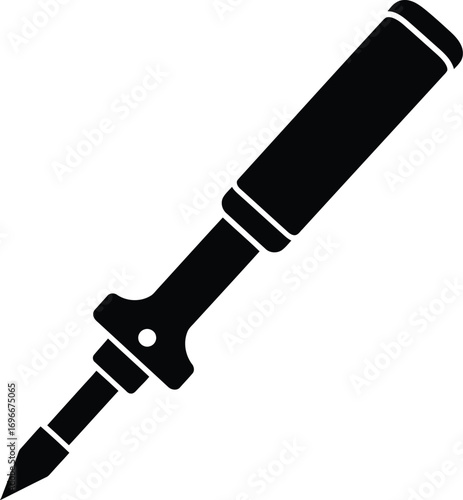 Vector illustration of a soldering iron tool icon for electronics and diy projects scalable eps