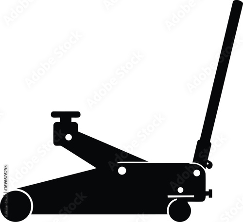 Vector illustration of a hydraulic car jack for lifting vehicles scalable eps graphic