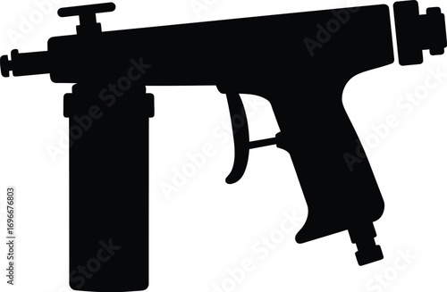 Scalable vector illustration of a paint sprayer tool for diverse creative applications