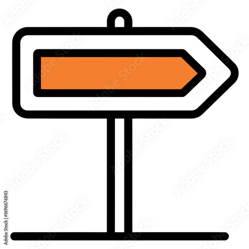 blank direction sign