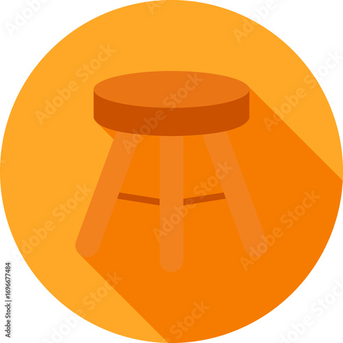 Stool icon vector image. Suitable for mobile apps, web apps and print media.