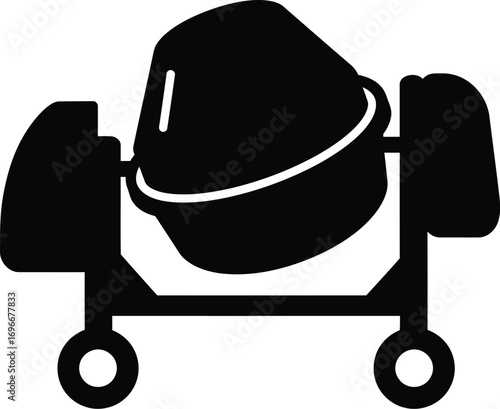 Cement mixer vector icon scalable construction equipment for eps format