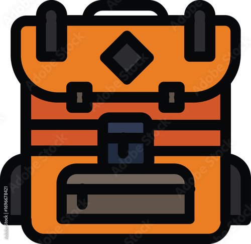 vector illustration of a backpack