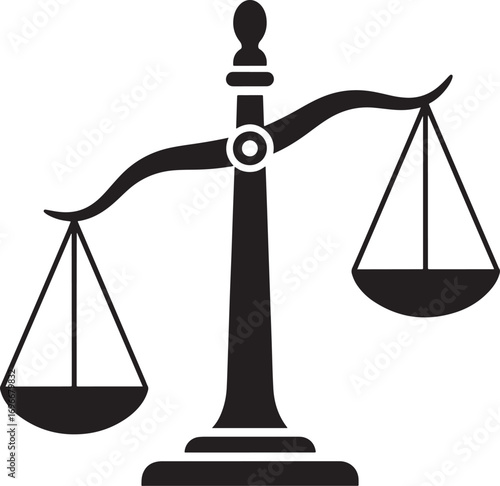 Scales of justice symbol representing law equality balance fairness and legal system concept