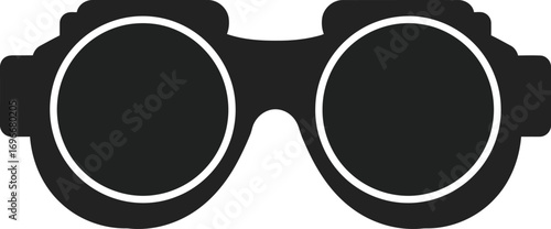 Vector illustration of protective goggles for industrial safety and occupational health