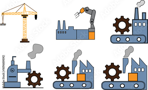 set of industrial icons